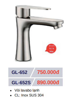Vòi lavabo lạnh GOLICAA GL-652 - 5