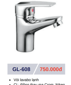 Vòi lavabo lạnh GOLICAA GL-608 - 6 Vòi lavabo lạnh GOLICAA GL-608 - 5