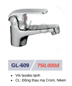 Vòi lavabo lạnh GOLICAA GL-609 - 6 Vòi lavabo lạnh GOLICAA GL-609 - 5