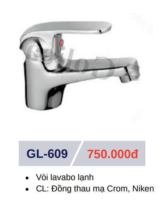 Vòi lavabo lạnh GOLICAA GL-609