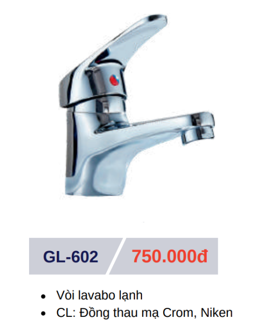 Vòi lavabo lạnh GOLICAA GL-602 - 3