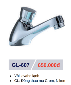 Vòi lavabo lạnh GOLICAA GL-607 - 10 Vòi lavabo lạnh GOLICAA GL-607 - 9