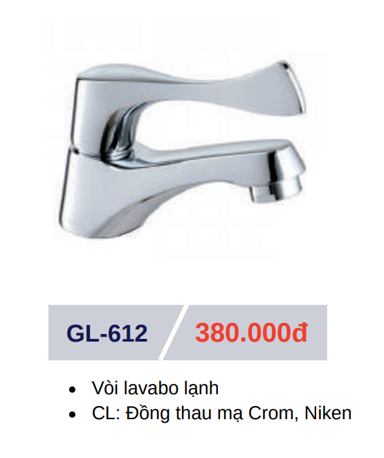 Vòi lavabo lạnh GOLICAA GL-612