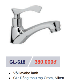 Vòi lavabo lạnh GOLICAA GL-618 - 6 Vòi lavabo lạnh GOLICAA GL-618 - 5