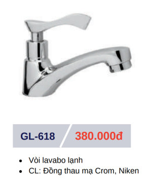 Vòi lavabo lạnh GOLICAA GL-618 - 5
