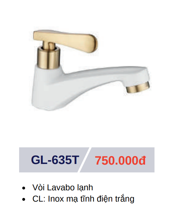 Vòi lavabo lạnh GOLICAA GL-635T
