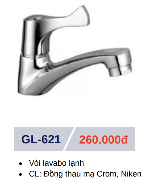 Vòi lavabo lạnh GOLICAA GL-621