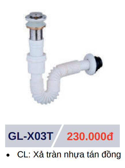 Xả lavabo GOLICAA GL-X03T