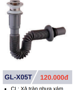 Xả lavabo GOLICAA GL-X05T - 6 Xả lavabo GOLICAA GL-X05T - 5