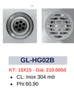 Hố ga thoát sàn GOLICAA GL-HG02B - 8 Hố ga thoát sàn GOLICAA GL-HG02B - 7