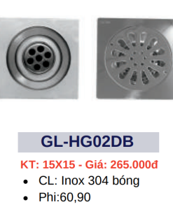 Hố ga thoát sàn GOLICAA GL-HG02DB - 5