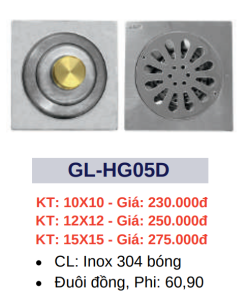 Hố ga thoát sàn GOLICAA GL-HG05D