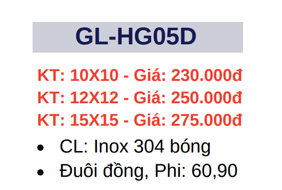 Hố ga thoát sàn GOLICAA GL-HG05D
