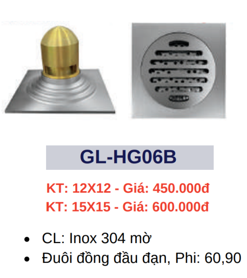 Hố ga thoát sàn GOLICAA GL-HG06B - 3