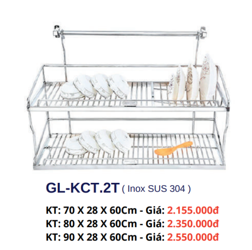 Kệ chén treo GOLICAA GL-KCT.2T - 3
