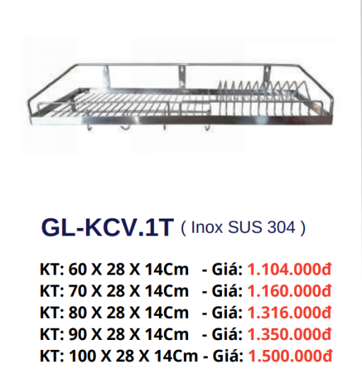 Kệ chén treo GOLICAA GL-KCV.1T - 3