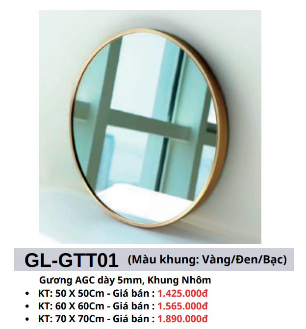 Gương cao cấp GOLICAA GL-GTT01