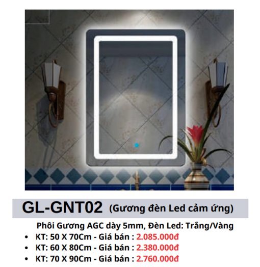 Gương đèn Led cảm ứng GOLICAA GL-GNT02 - 3
