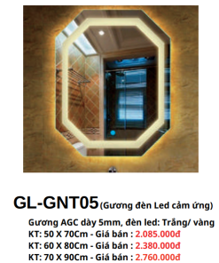 Gương đèn Led cảm ứng GOLICAA GL-GNT05 - 5