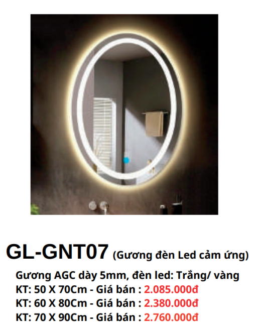 Gương đèn Led cảm ứng GOLICAA GL-GNT07 - 3