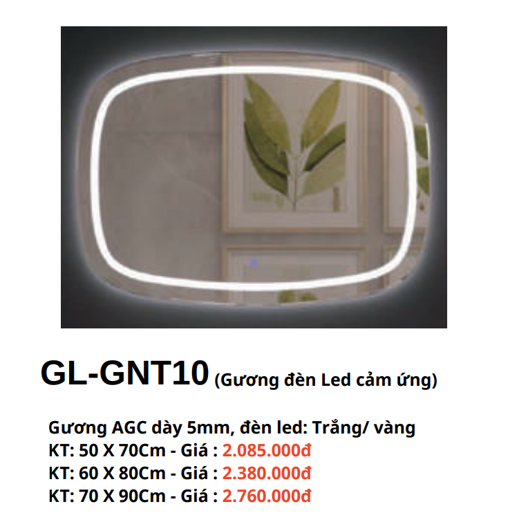 Gương đèn Led cảm ứng GOLICAA GL-GNT11