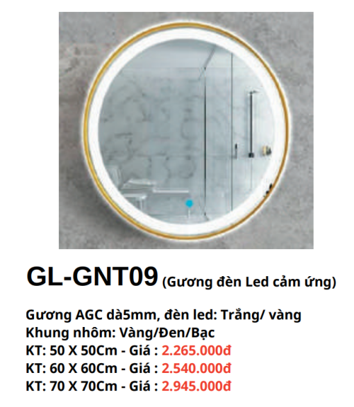Gương đèn Led cảm ứng GOLICAA GL-GNT09 - 3