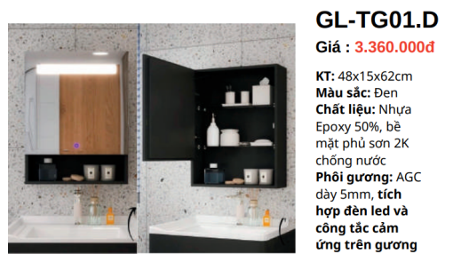 Tủ gương GOLICAA GL-TG01.D - 3