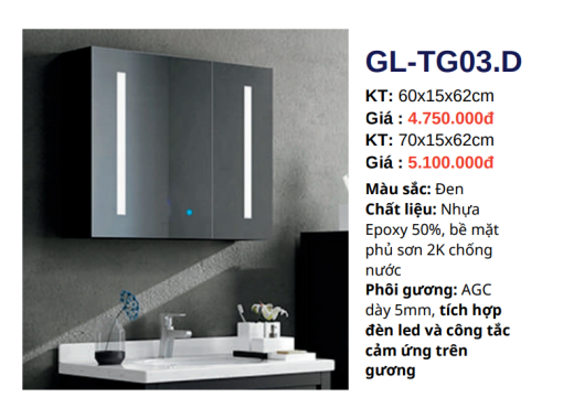 Tủ gương GOLICAA GL-TG03.D - 3