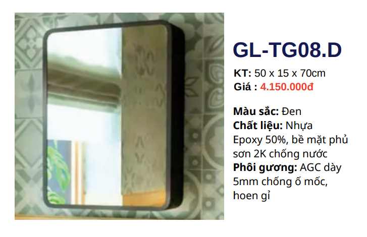 Tủ gương GOLICAA GL-TG08.D