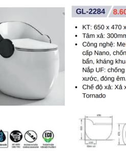 Bồn cầu liền khối GOLICAA GL-2284 - 9