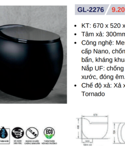 Bồn cầu liền khối GOLICAA GL-2276 - 9