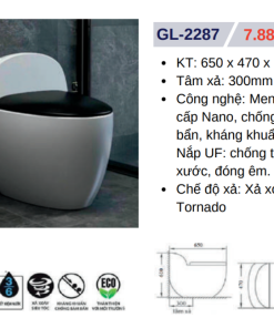 Bồn cầu liền khối GOLICAA GL-2287 - 9