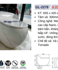 Bồn cầu liền khối GOLICAA GL-2278 - 11