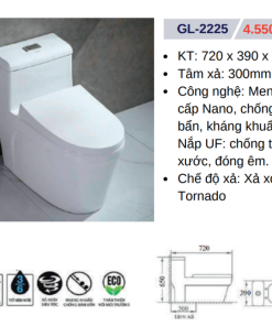 Bồn cầu liền khối GOLICAA GL-2225 - 11