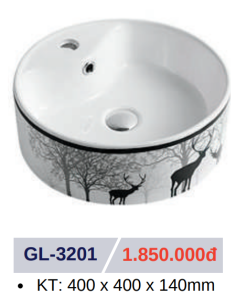 Lavabo sứ cao cấp GOLICAA GL-3201 - 10 Lavabo sứ cao cấp GOLICAA GL-3201 - 9