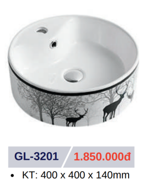 Lavabo sứ cao cấp GOLICAA GL-3201 - 9