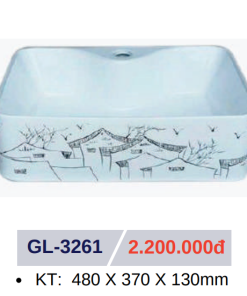 Lavabo sứ cao cấp GOLICAA GL-3261 - 9