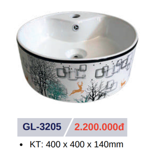 Lavabo sứ cao cấp GOLICAA GL-3205 - 9