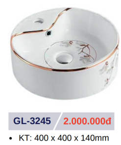 Lavabo sứ cao cấp GOLICAA GL-3245 - 7