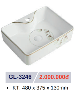 Lavabo sứ cao cấp GOLICAA GL-3246 - 10 Lavabo sứ cao cấp GOLICAA GL-3246 - 9
