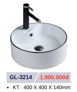Lavabo sứ cao cấp GOLICAA GL-3214 - 7
