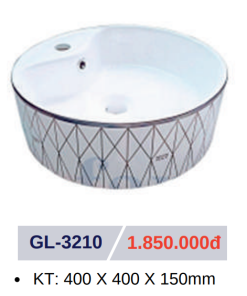 Lavabo sứ cao cấp GOLICAA GL-3210 - 7