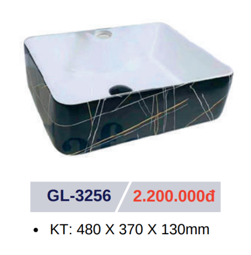 Lavabo sứ cao cấp GOLICAA GL-3256 - 3