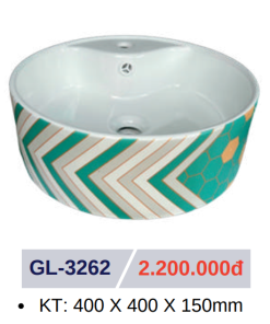 Lavabo sứ cao cấp GOLICAA GL-3262 - 8 Lavabo sứ cao cấp GOLICAA GL-3262 - 7