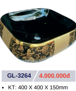 Lavabo sứ cao cấp GOLICAA GL-3264 - 5