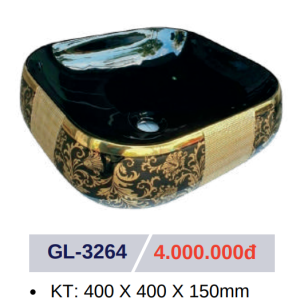Lavabo sứ cao cấp GOLICAA GL-3264 - 5