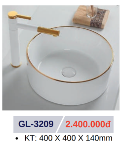 Lavabo sứ cao cấp GOLICAA GL-3209 - 10 Lavabo sứ cao cấp GOLICAA GL-3209 - 9