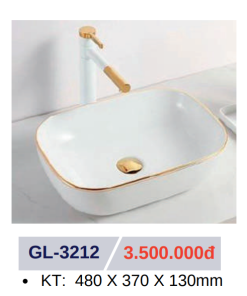 Lavabo sứ cao cấp GOLICAA GL-3212 - 7