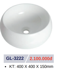 Lavabo sứ cao cấp GOLICAA GL-3222 - 8 Lavabo sứ cao cấp GOLICAA GL-3222 - 7