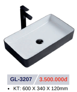 Lavabo sứ cao cấp GOLICAA GL-3207 - 9